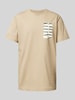 Calvin Klein Jeans T-Shirt mit Label-Print Beige