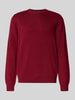 Christian Berg Men Gebreide pullover met ribboorden Donkerrood