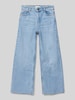 Mango Flared Fit Jeans aus reiner Baumwolle Hellblau