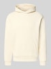 REVIEW Regular Fit Hoodie aus Baumwoll-Mix mit Label-Detail Ecru
