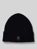BOSS Beanie van zuivere scheerwol, model 'FATI' Zwart