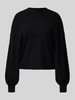 Vero Moda Pullover mit überschnittenen Schultern Modell 'NANCY' Black