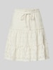 Vila Minirock mit Lochstickerei Modell 'AMALINA' Offwhite