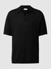 Tiger Of Sweden Regular fit poloshirt met V-hals, model 'BEKER' Zwart