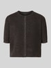 VERO MODA regular fit gebreid jack met korte mouw model 'VMDOFFY' Chocoladebruin