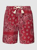 MC2 Saint Barth Zwembroek met all-over print, model 'CAPRESE' Bordeaux