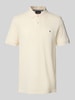 Christian Berg Men Regular Fit Poloshirt mit Logo-Stitching Metallic Beige