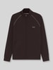 BOSS Regular Fit Sweatjacke aus Baumwoll-Mix Modell 'Mix&Match' Dunkelbraun