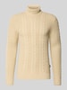 Blend Strickpullover mit Rollkragen Modell 'BASIM' Offwhite