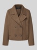 Vero Moda Korte trenchcoat met dubbele knoopsluiting, model 'VINCEMIA' Chocoladebruin gemêleerd