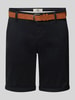 Redefined Rebel Regular Fit Chino-Shorts mit Gürtel Modell 'MIKE' Black