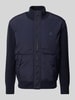 BOSS Orange Gebreid jack met labelpatch, model 'Kydalbrio' Donkerblauw