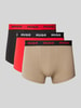 HUGO Trunks mit elastischem Label-Bund im 3er-Pack Rot