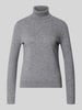 Christian Berg Woman Regular Fit Rollkragenpullover aus reinem Kaschmir Graphit Melange