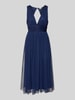 LACE & BEADS Cocktailkleid mit Taillenband Marine