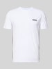 BOSS Green Slim fit T-shirt met labelprint, model 'TOP SPIN CB' Wit