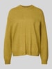 MANGO Loose Fit Strickpullover mit Woll-Anteil Oliv