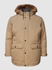 Jack & Jones Plus Parka PLUS SIZE z obszyciem ze sztucznego futra Piaskowy