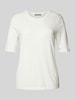 Christian Berg Woman Selection Gebreid shirt met ronde hals Ecru