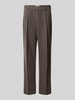 Jake*s Studio Men Bundfaltenhose aus Viskosemix Mittelbraun Mel