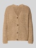 ZABAIONE Strickjacke mit V-Ausschnitt Modell 'So44fia' Taupe