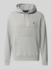 Polo Ralph Lauren bluza z kapturem o kroju regular fit z mieszanki bawełny Jasnoszary melanż