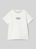 Polo Ralph Lauren Kids T-shirt met labelstitching Offwhite