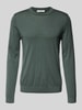 SELECTED HOMME Regular fit pullover van zuivere merinowol, model 'TRAY' Donkergroen