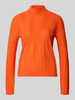 Marc Cain Strickpullover aus Schurwolle-Mix mit Stehkragen Orange