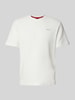 HUGO T-Shirt mit Label-Stitching Modell 'Austin' Offwhite