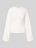 ONLY Regular Fit Langarmshirt aus Baumwoll-Mix Modell 'ESTRID' Offwhite