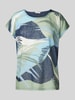 ZABAIONE T-shirt met kapmouwen, model 'Ha44wai' Marineblauw