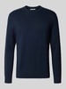 Tom Tailor Denim Regular fit gebreide pullover van katoen Marineblauw