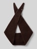 OPUS Schal mit metallischem Logo-Detail aus Wollmix Mittelbraun