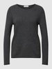 Christian Berg Woman Strickpullover mit Rundhalsausschnitt Anthrazit meliert