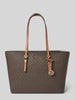 MICHAEL Michael Kors Handtasche mit Label-Anhänger Modell 'QUINN' Mittelbraun
