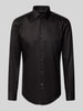 BOSS Slim Fit Business-Hemd mit Kentkragen Modell 'Hank Kent' Black