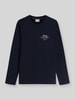 Tommy Hilfiger Bluzka z długim rękawem o kroju regular fit z czystej bawełny Granatowy