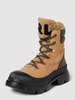 Karl Lagerfeld Veterboots met labeldetails, model 'TREKKA' Camel