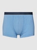 Schiesser Trunks mit Streifenmuster Modell 'Duality' Bleu