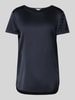 MaxMara Leisure Regular fit blouseshirt met ronde hals, model 'CORTONA' Donkerblauw