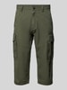 s.Oliver BLACK LABEL Relaxed fit bermuda van katoenmix, model 'FILE' Olijfgroen