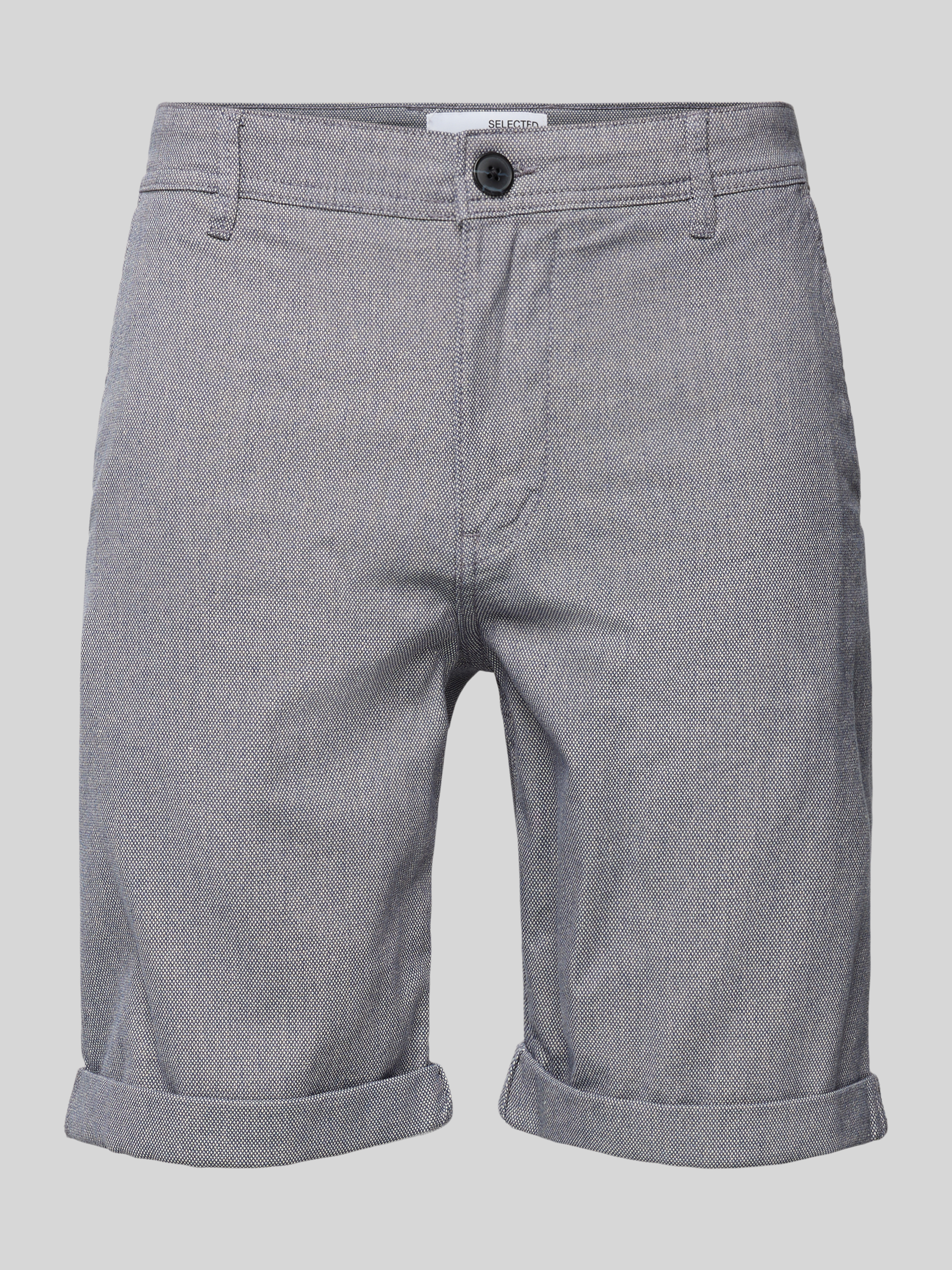 SELECTED HOMME Slim Fit Shorts mit Strukturmuster Modell 'LUTON' Blau Melange