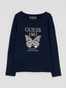 Guess Shirt met lange mouwen en logo  Marineblauw