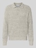 JAKE*S STUDIO MEN Gebreide pullover met polokraag Ecru