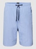 Schiesser Korte pyjamabroek met all-over motief Aquablauw