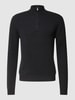 Mango Strickpullover mit Reißverschluss Modell 'cashp' Schwarz