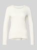 Christian Berg Woman Bluzka z długim rękawem z dekoltem okrągłym Złamany biały