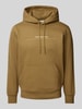 Calvin Klein Jeans Hoodie mit Label-Print Oliv