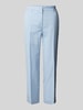 Marc Cain Regular fit stoffen broek met persplooien Bleu